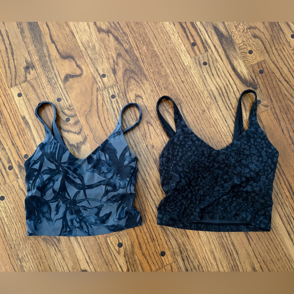 lululemon athletica Black Patterned Sports Bras - Set of 2